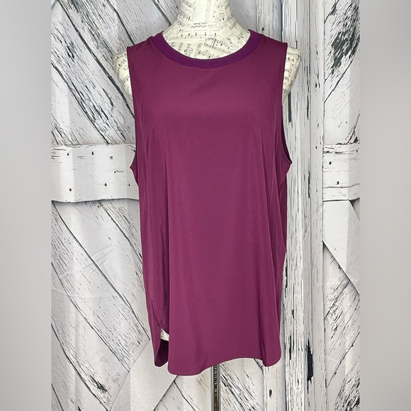 Athleta Burgundy Sleeveless Top Size L - Picture 2 of 8